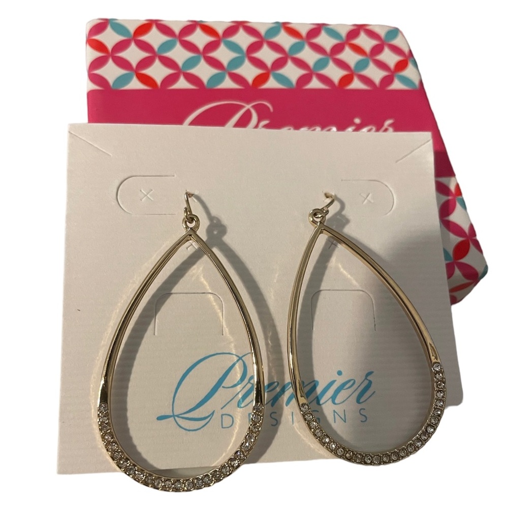Premier Designs earrings gold bling